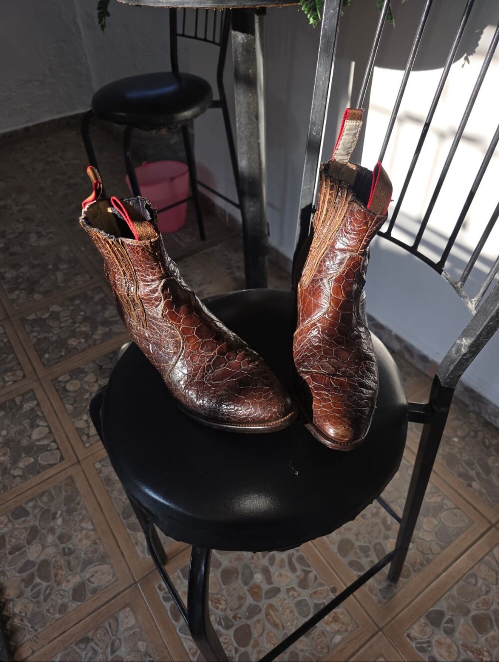 Pre Ban Sea Turtle Brown Leather Ankle Boots